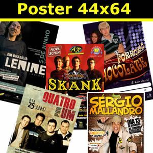 1.000 unid Cartaz/Poster, 44x62cm, Couchê 150g, (Arte Grátis)
